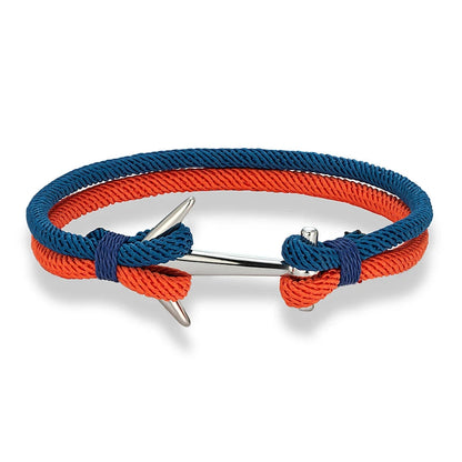 Nautical Steel Double Rope Anchor Bracelet Waterproof, Unisex & Adventure Ready deideas