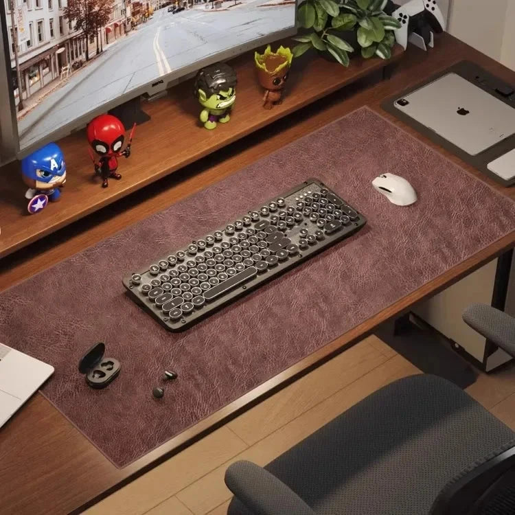 Retro Large Mouse Pad – Waterproof, Non-Slip PU Suede Desk Mat for Computer & Gaming deideas