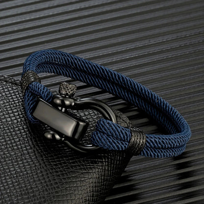 Outdoor Rescue Bracelet Durable Rope & Steel Shackle Buckle deideas