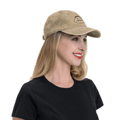 Gorra desgastada con cierre a presión — Gorra de béisbol ajustable unisex