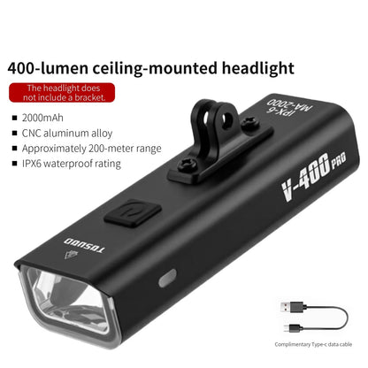 Rechargeable Bike Light - Up to 1500 Lumens, IPX6, 4800mAh, USB, 6 Models