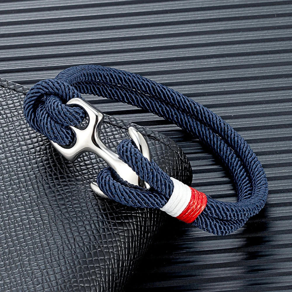 Nautical Survival Bracelet  Dual Rope with Stainless Steel Anchor deideas