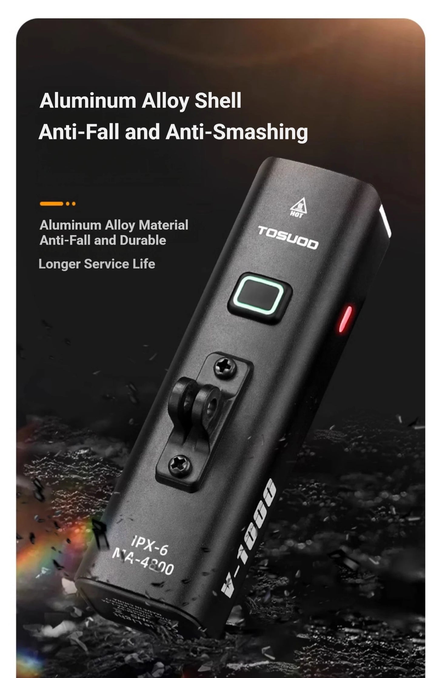 Rechargeable Bike Light - Up to 1500 Lumens, IPX6, 4800mAh, USB, 6 Models