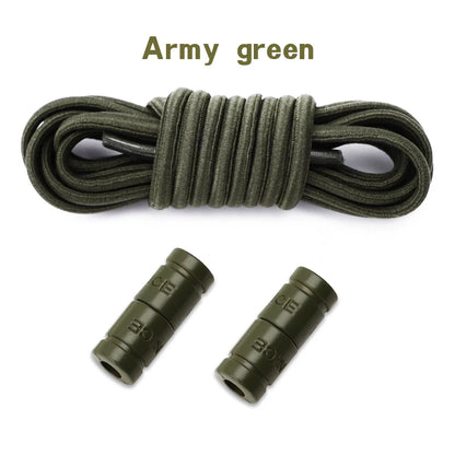 No-Tie Elastic Shoelaces with Color Buckle