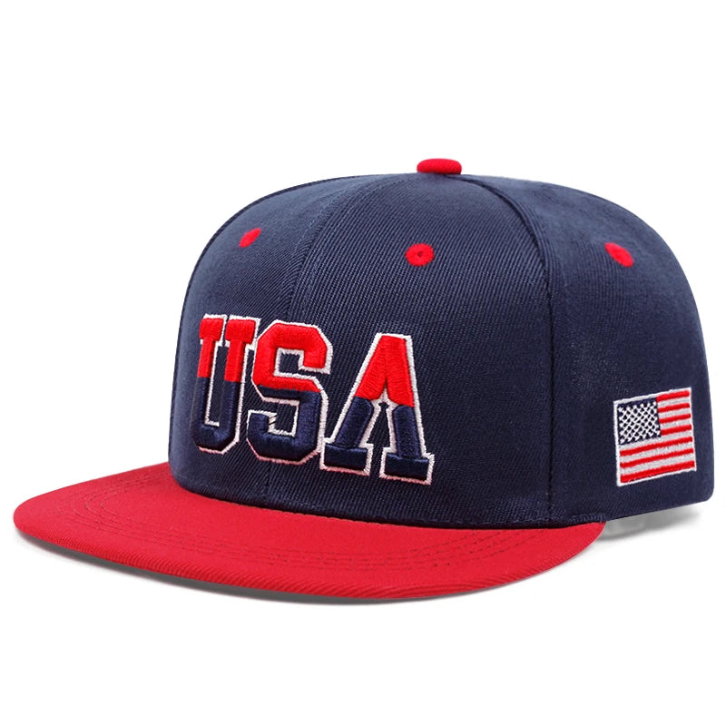 American Flag Baseball Cap, Snapback & Mesh Styles