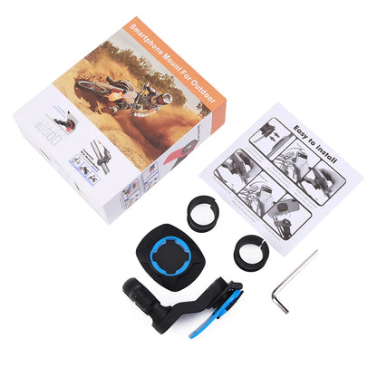 Shockproof Bike & Motorcycle Phone Mount – Rotating Handlebar Holder | 4.7–7.2" (5 Configs)