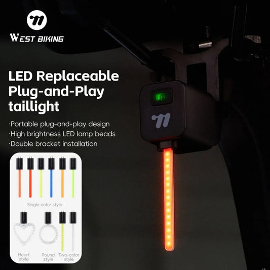 Luz trasera LED – Luz de bicicleta recargable Plug & Play