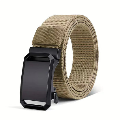 Canvas Tactical Belt - Automatic Buckle, 3.8cm, 125cm, 6 Colors, Unisex