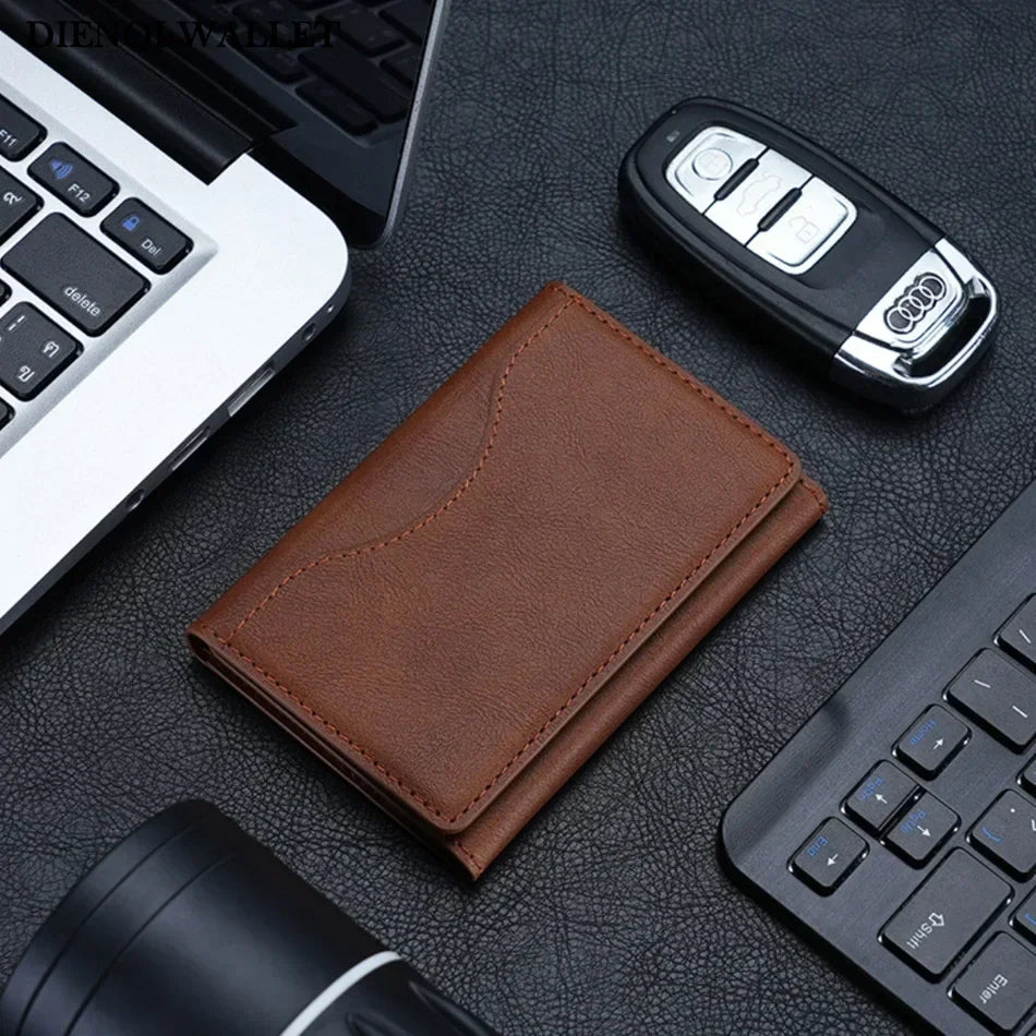 MagSafe PU Leather Card Holder – Magnetic Wallet for iPhone 12 to 17 Pro Max