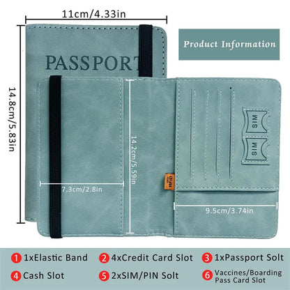 Passport & Travel Wallet VintageShield RFID Holder