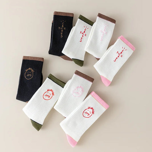 Cactus Jack White Crew Socks - Bandana Design Streetwear Cotton Blend | Men's EUR 36-43