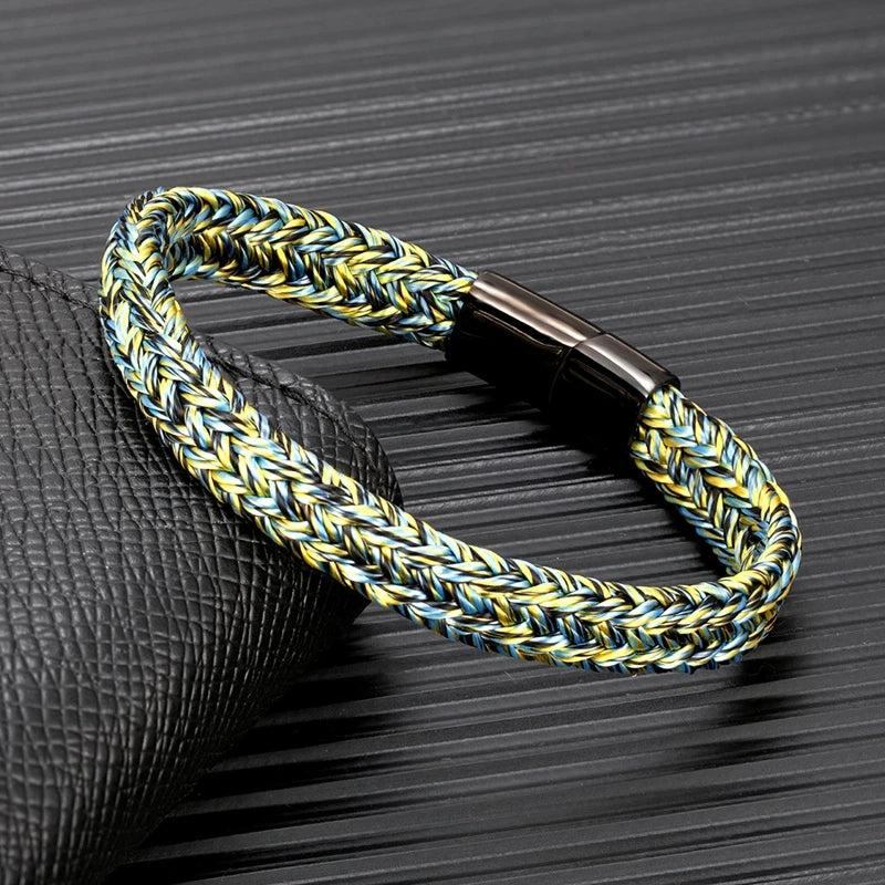Captain’s Knot Bracelet  Navy Style Black Stainless Steel Handmade Accessory