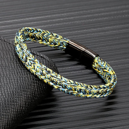 Captain’s Knot Bracelet  Navy Style Black Stainless Steel Handmade Accessory