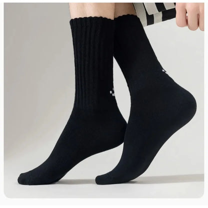 Cotton Crew Socks – Soft Blend Mid-Tube, Unisex 35-44