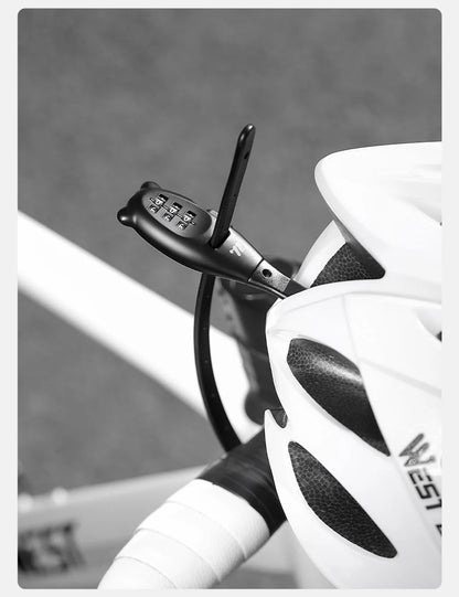 Portable Cable Combination Lock - Zinc Alloy, 3-Digit, 31cm & 53cm, Helmet & Bike