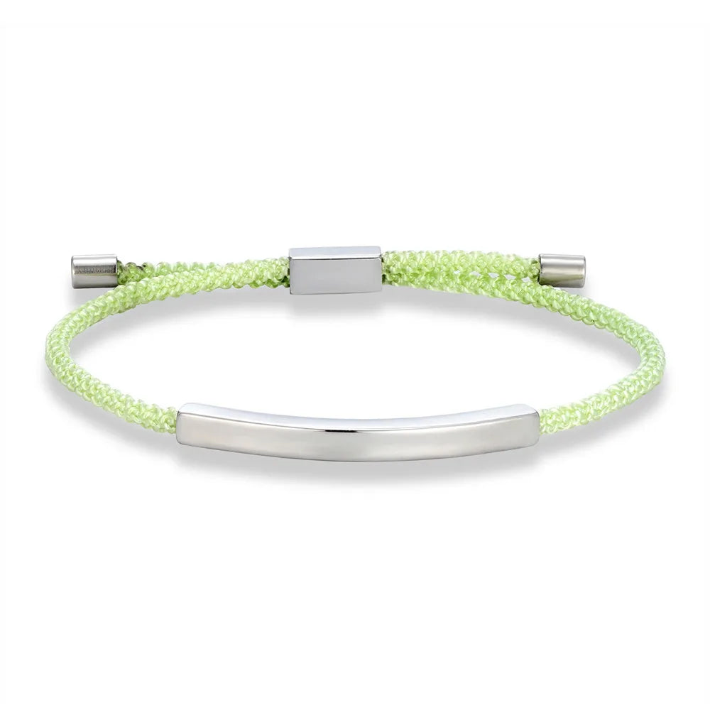 Punk SOS Rope Bracelet Custom Stainless Steel ID Tag deideas