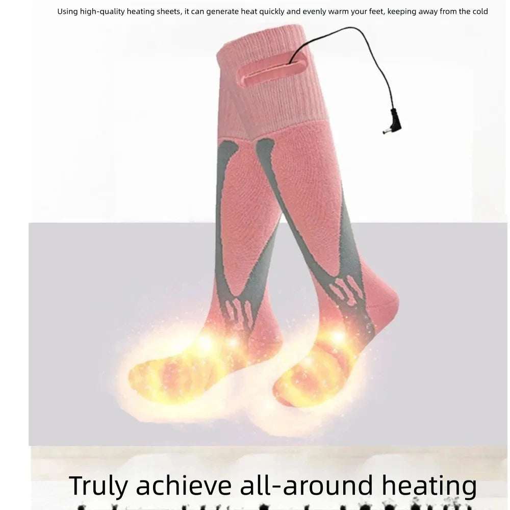 Premium Heated Socks - Rechargeable 5000mAh Electric Foot Warmers | Winter Sports & Outdoor
