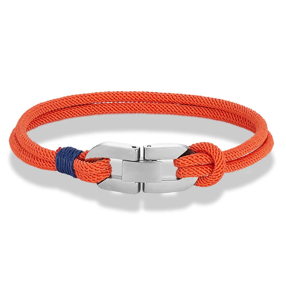 Braided Rope & Steel Anchor Bracelet – Couples Nautical Style