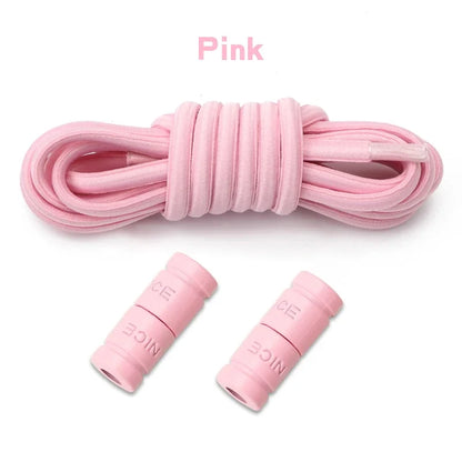 No-Tie Elastic Shoelaces with Color Buckle