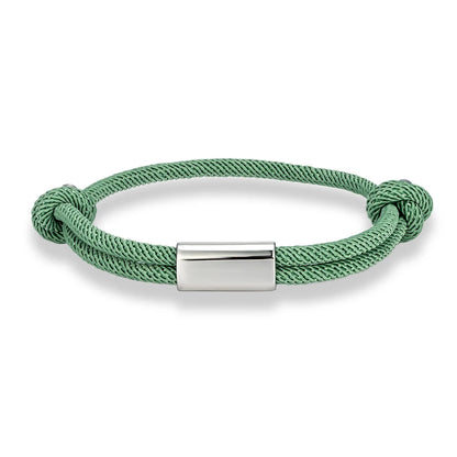 Personalized Rope Bracelet – Custom Name Engraving | Unisex Boho Nautical