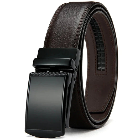 Leather Belt with Automatic Buckle Elegance and Perfect Fit deideas