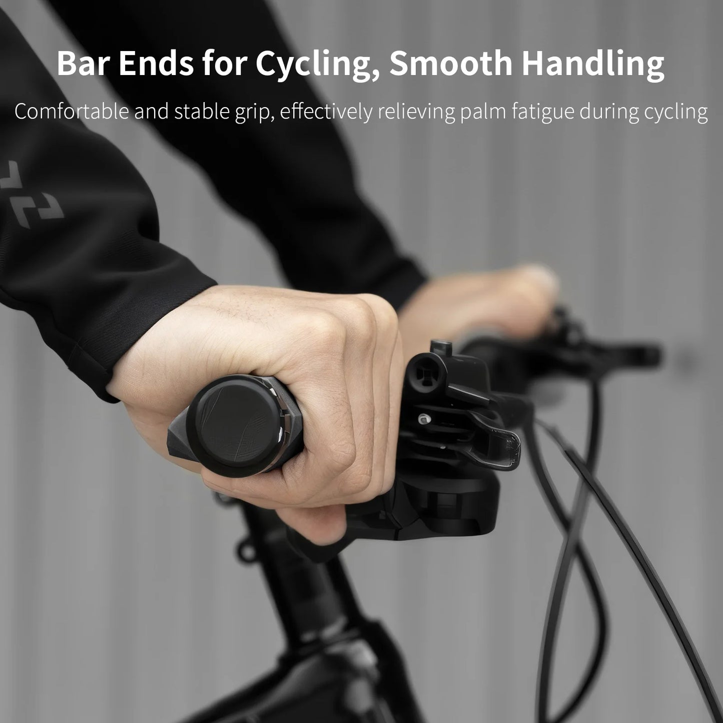 Ergonomic Bike Handlebar Grips - Aluminum + Rubber, 13.5cm, 184g/pair, 2 Colors