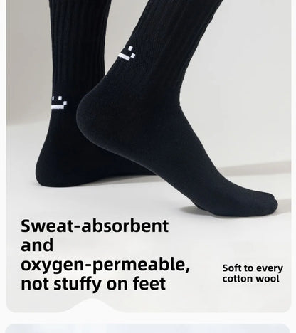 Cotton Crew Socks – Soft Blend Mid-Tube, Unisex 35-44