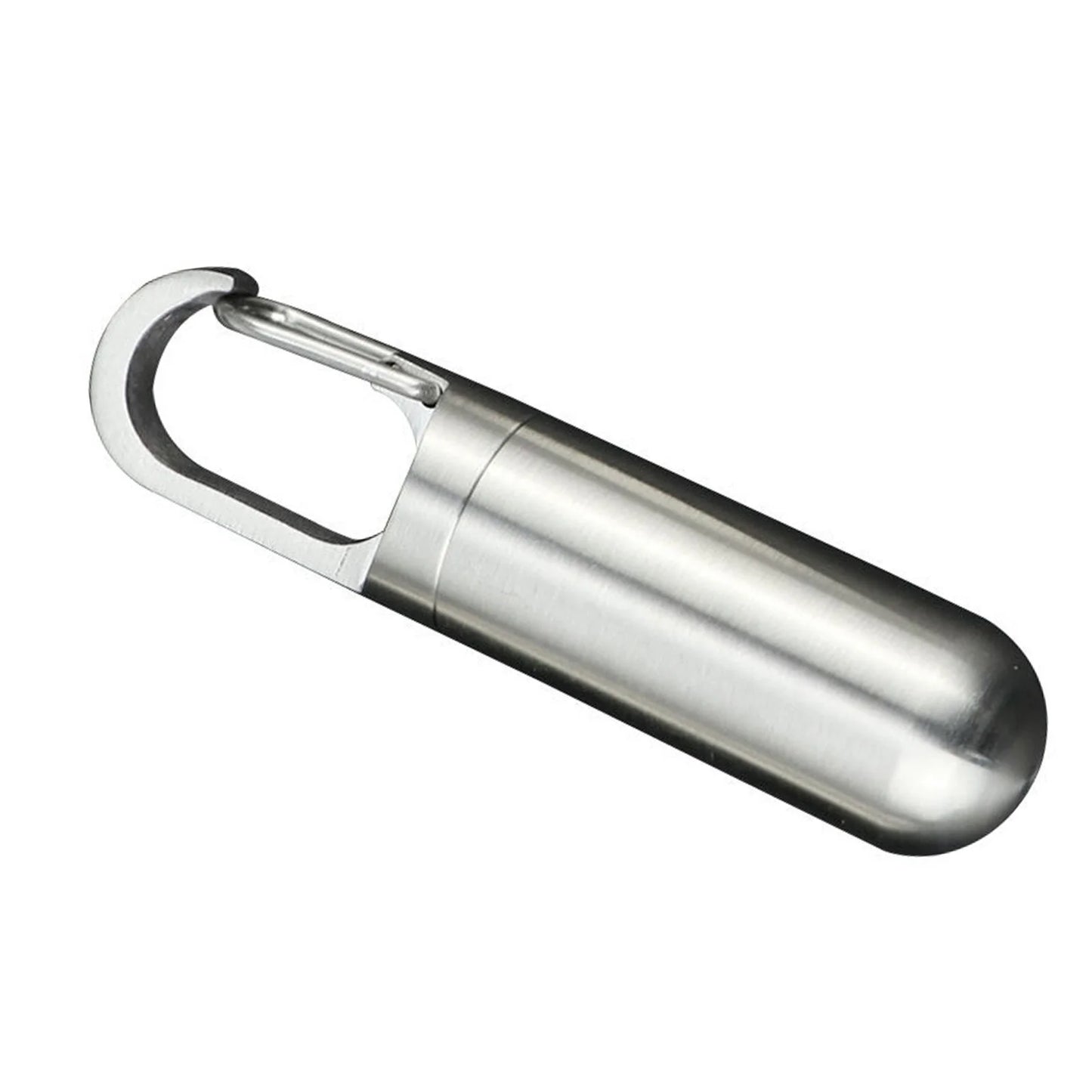Waterproof Stainless Steel Pill Keychain Container - Portable Medicine Holder, 3 Sizes