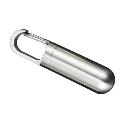 Waterproof Stainless Steel Pill Keychain Container - Portable Medicine Holder, 3 Sizes