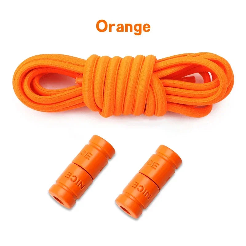 No-Tie Elastic Shoelaces with Color Buckle
