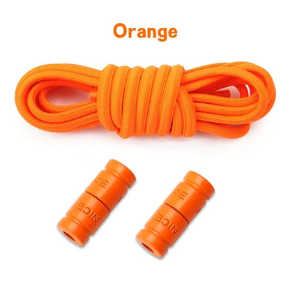 No-Tie Elastic Shoelaces with Color Buckle