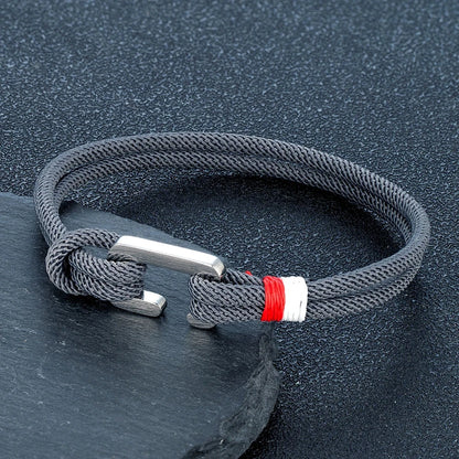Boho Style Nylon Rope Bracelet Stainless Steel Mini Clasp deideas