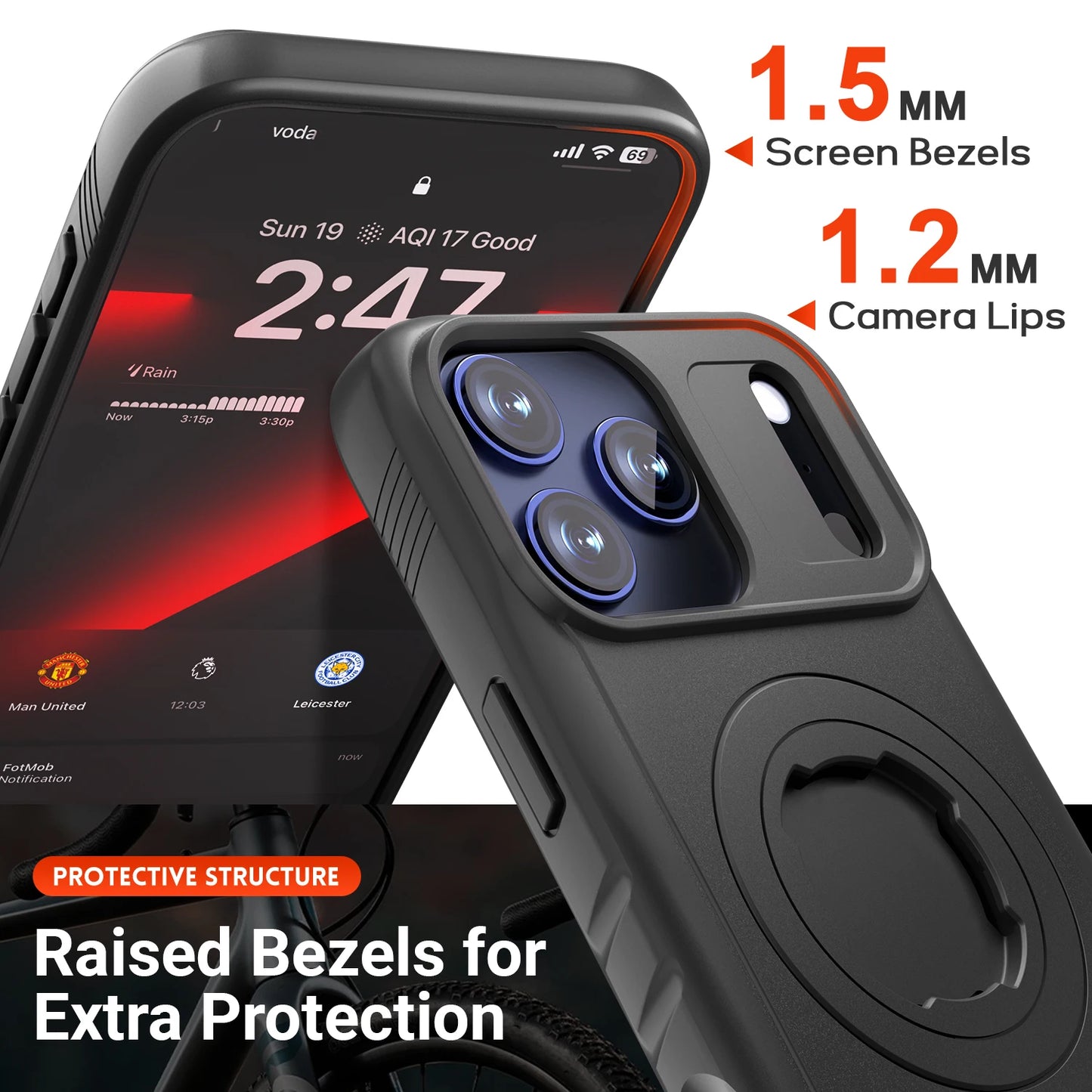 Magnetic Phone Case with QD Lock Mount – iPhone 17 16 15 14 Pro Max | Bike & Motorcycle