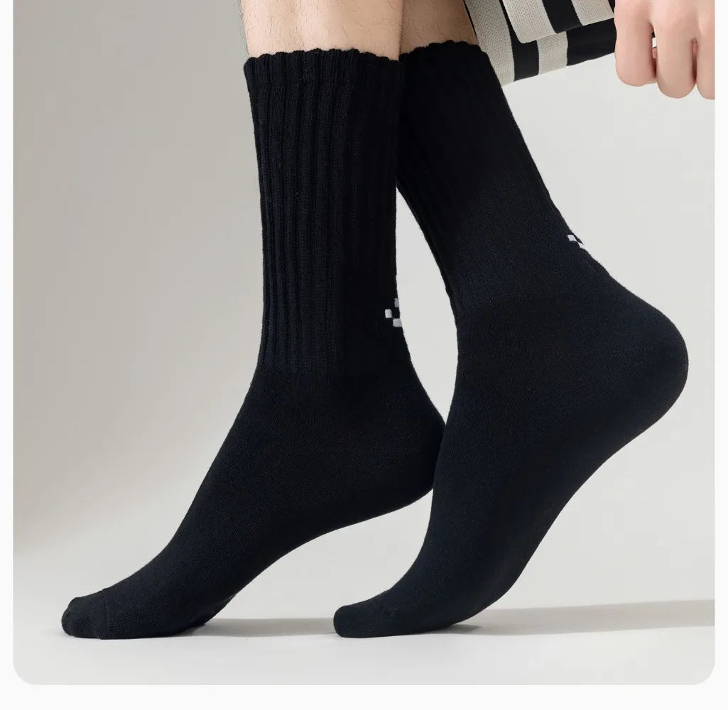 Cotton Crew Socks – Soft Blend Mid-Tube, Unisex 35-44
