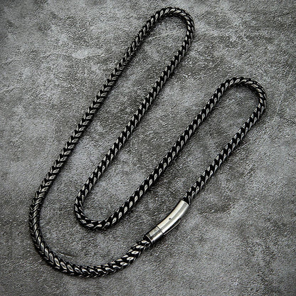 Cuban Link Chain Necklace - Stainless Steel, 6mm, 4 Lengths, Men