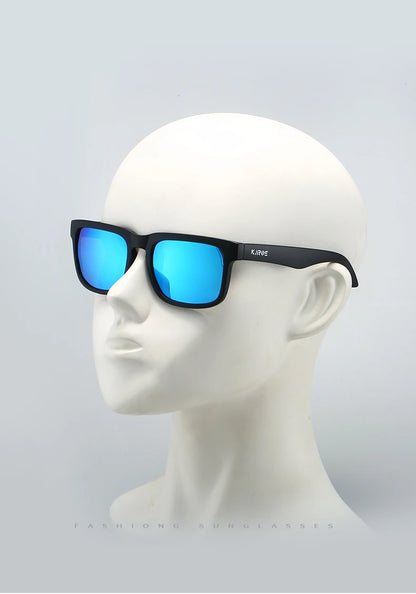 Square Polarized Sunglasses - UV400, PC Frame, Mirror Lens, 6 Colors, Unisex