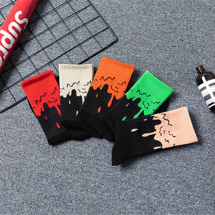 Calcetines de tripulación con costuras de colores, paquete de 3 - Algodón, EU 36-44, 5 combinaciones de colores, Unisex