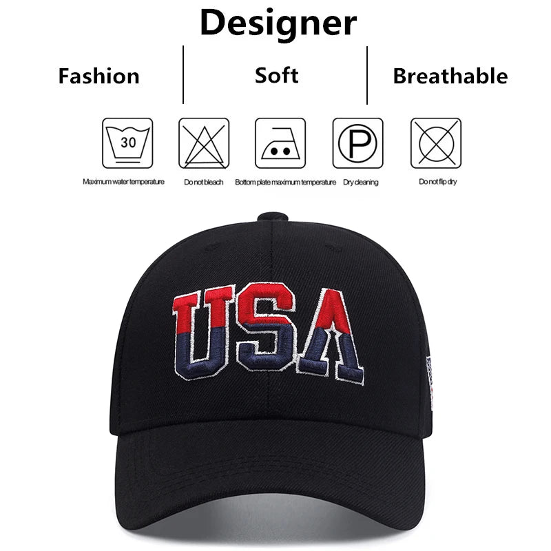 American Flag Baseball Cap, Snapback & Mesh Styles