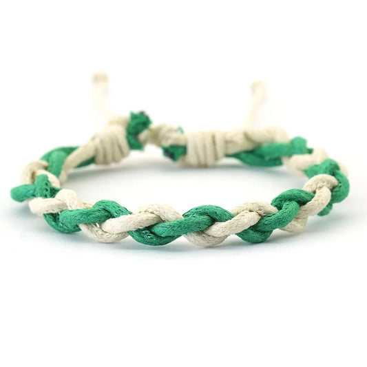 Awaken - Pulsera trenzada hecha a mano para meditación, ajustable, unisex