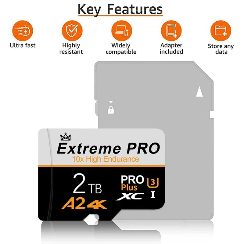 TF SD Card 2TB High Capacity Speed Mobile Storage Flash Memory deideas