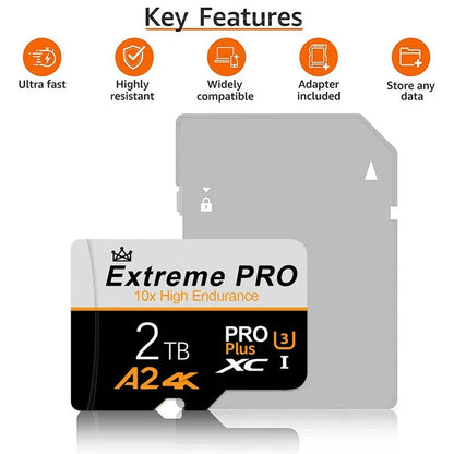 TF SD Card 2TB High Capacity Speed Mobile Storage Flash Memory deideas