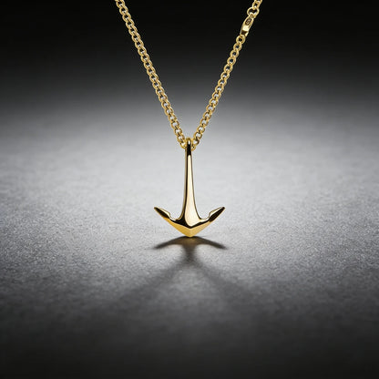 Anchor Pendant Necklace - Stainless Steel, Gold & Silver, 3 Lengths, Unisex
