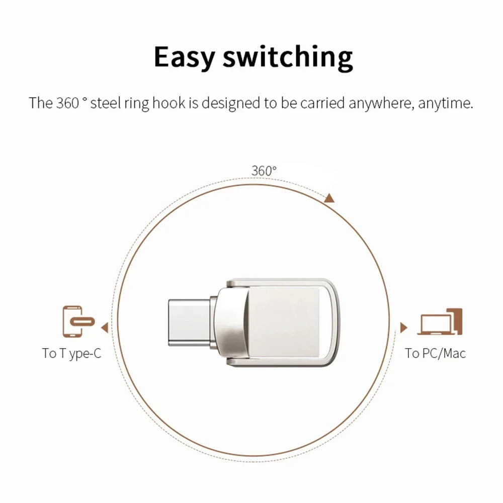 Xiaomi USB Flash Drive 1TB 2TB USB 3.0 High Speed Car Electronic Accessory Adapter Plug Play Video Large Storage Flash Drive deideas