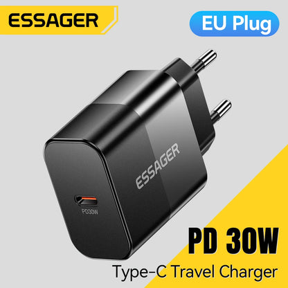 30W GaN USB-C Travel Charger – PD Fast Charging for iPhone, Samsung & USB-C