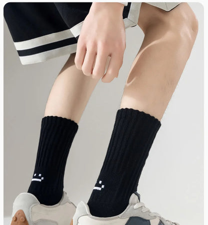 Cotton Crew Socks – Soft Blend Mid-Tube, Unisex 35-44