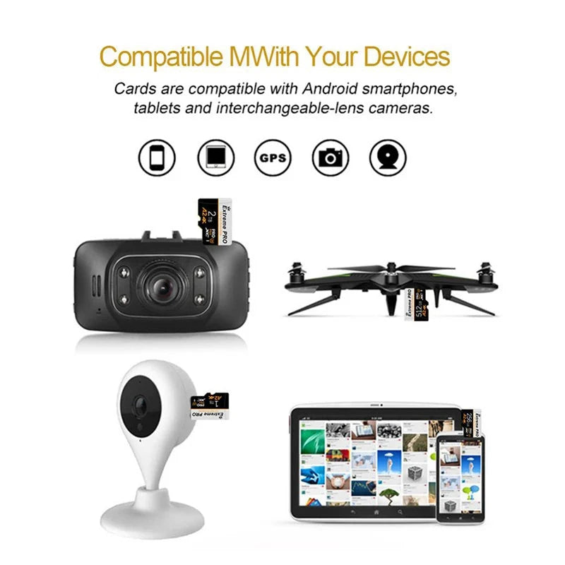 TF SD Card 2TB High Capacity Speed Mobile Storage Flash Memory deideas