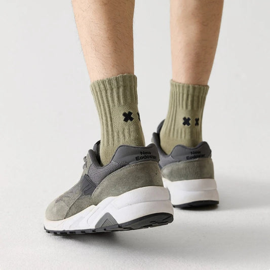 Calcetines de algodón de media caña, paquete de 5 unidades - Colores surtidos, antibacterianos, talla única, unisex