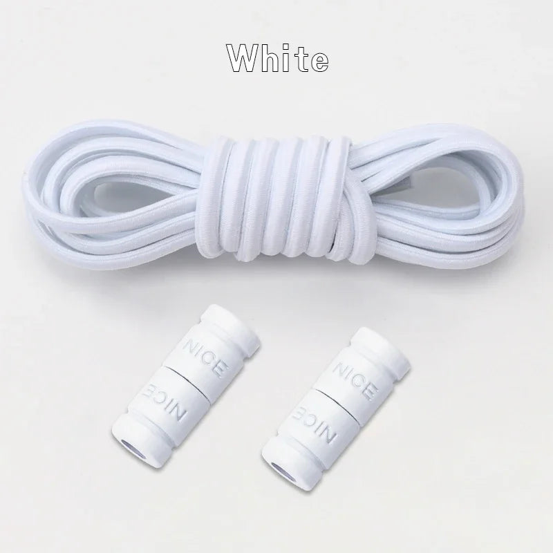 No-Tie Elastic Shoelaces with Color Buckle