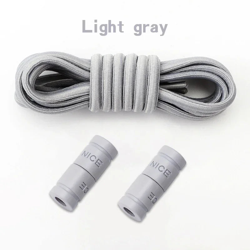 No-Tie Elastic Shoelaces with Color Buckle