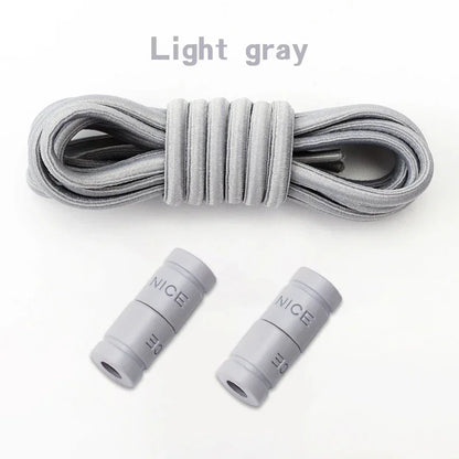 No-Tie Elastic Shoelaces with Color Buckle